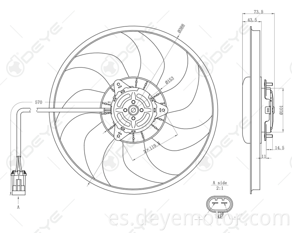 46816879 516226634 piezas de automóvil motor de ventilador de refrigeración del radiador para FIAT PALIO FIAT SIENA